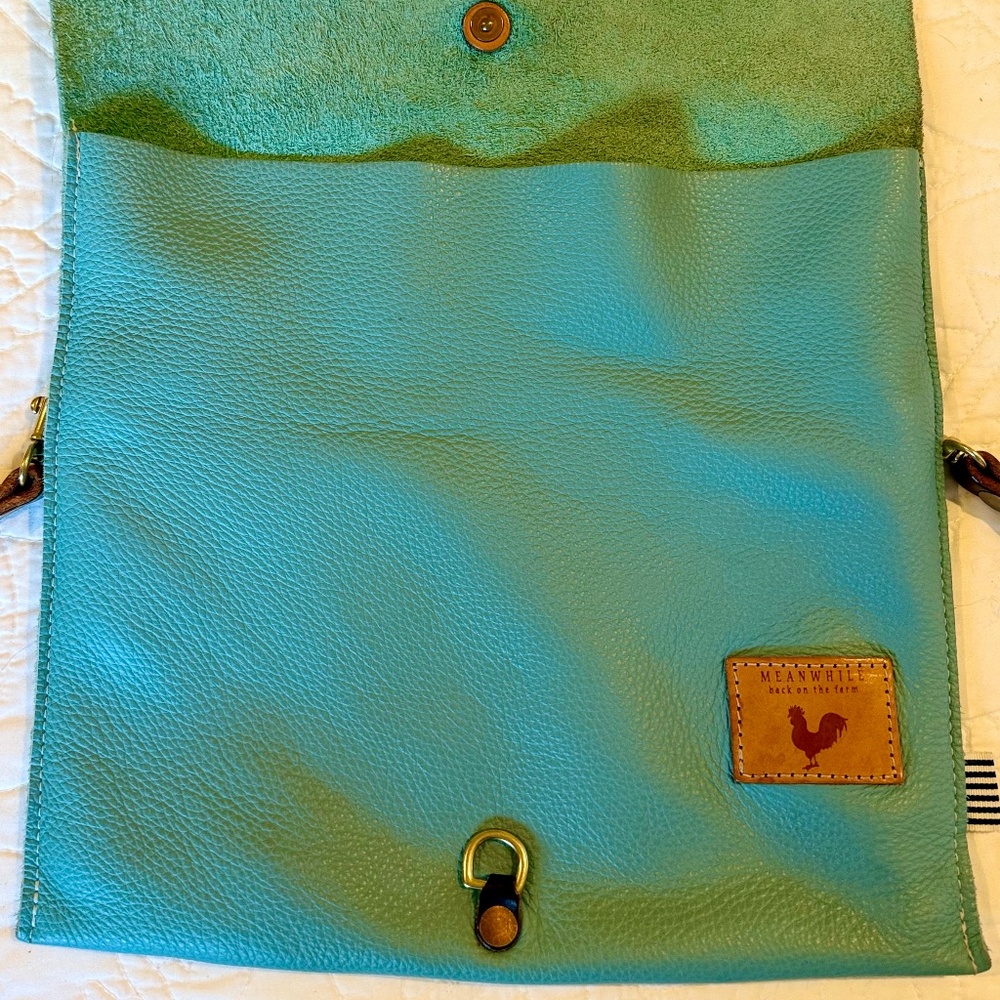 Meanwhile Back on the Farm Leather Foldover Clutch & Crossbody